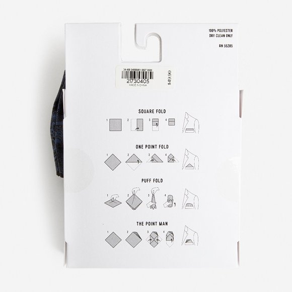 NEW! Blue Paisley Bow Tie & Pocket Square Gift Set - Picture 4 of 7